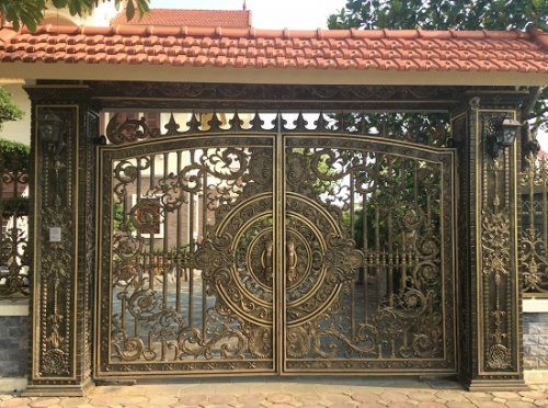 Nhận thi công cửa cổng đúc hợp kim nhôm tại Hà Nội